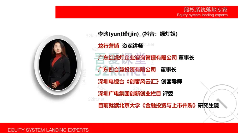 李昀瑾:企业领袖必备的股权系统必修课价值1980元 培训·提升 第2张